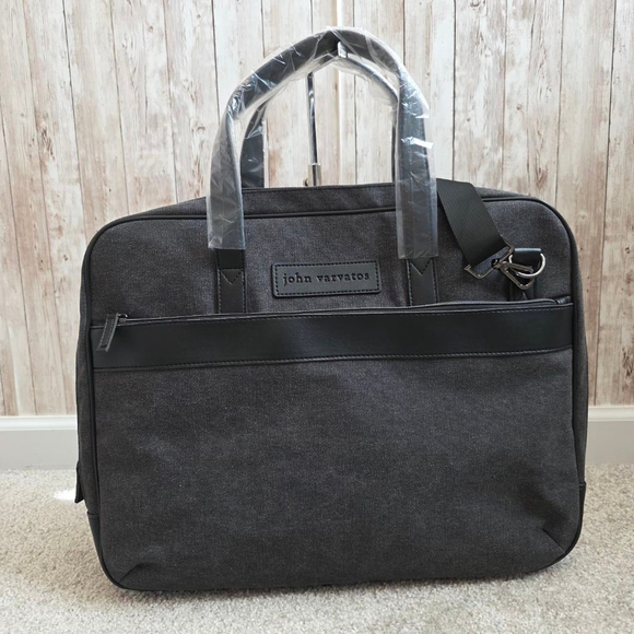 Men's John Varvatos Gray Briefcase One Size - Picture 1 of 8